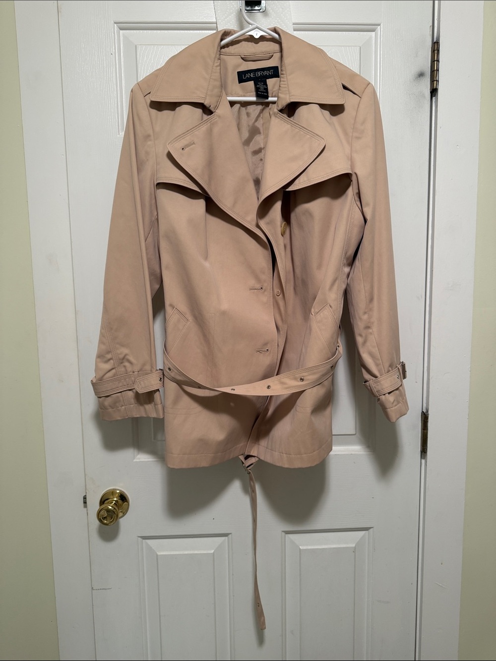 Lane Bryant Blush Trench Coat with Belt